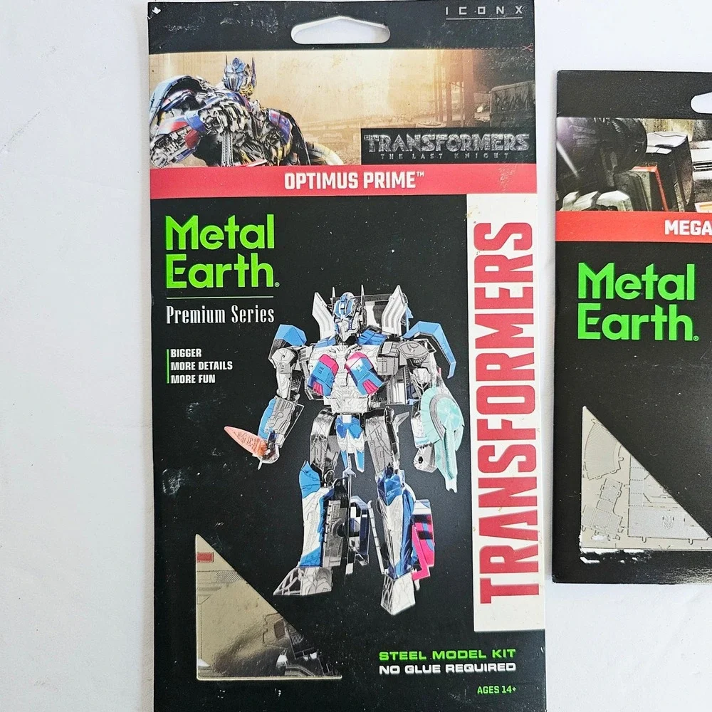 Metal Earth Transformers Optimus Prime Premium & Megatron Steel Model Kit Set